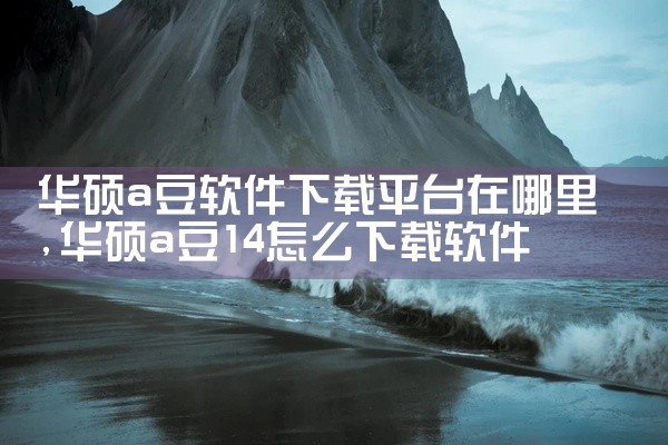华硕a豆软件下载平台在哪里
