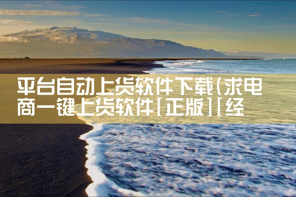 平台自动上货软件下载